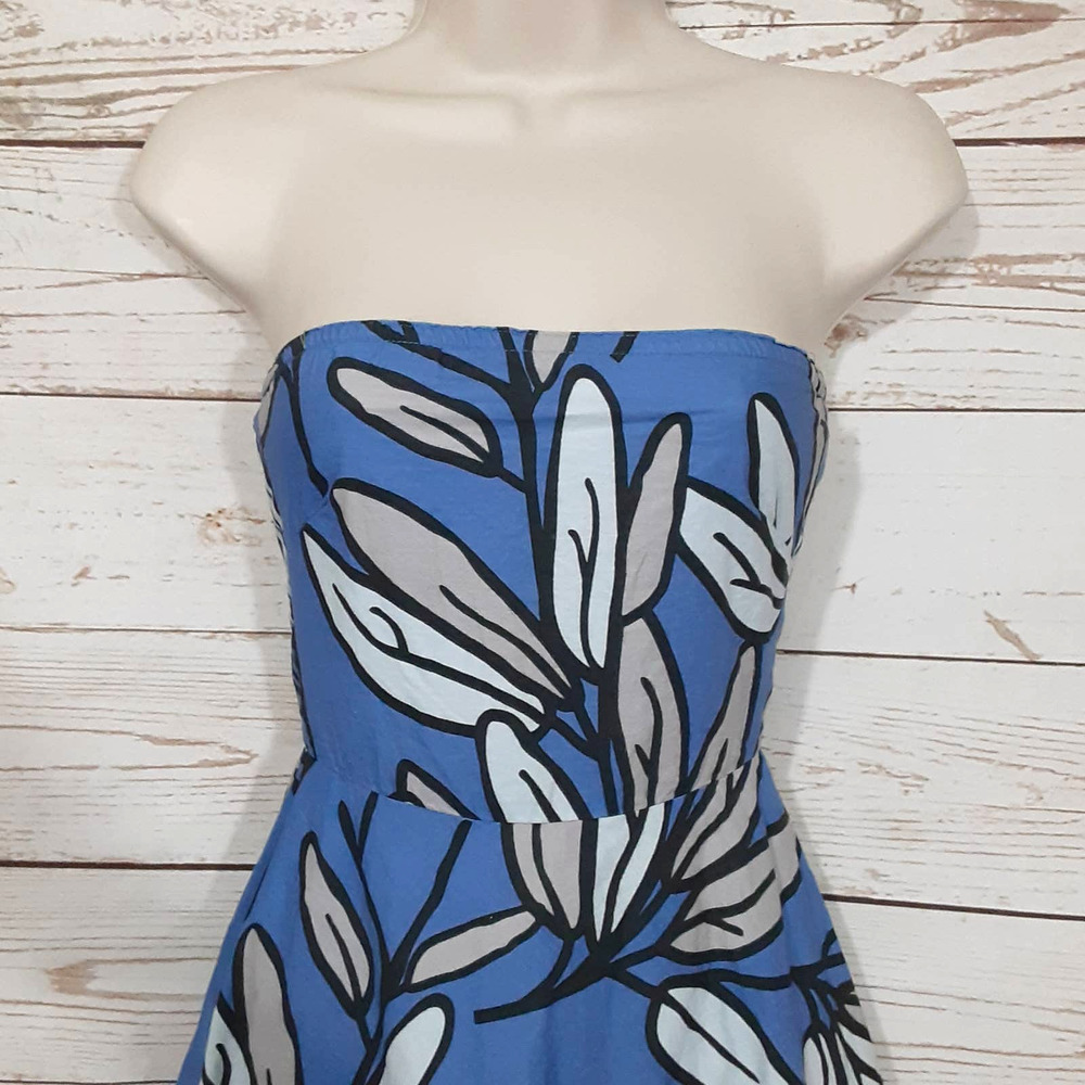Bitten by SJP Blue Floral Strapless Dress - Picture 3 of 6